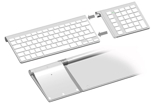 LMP teclado Bluetooth, llaves de 28, independiente y conectarse con Apple teclado inalámbrico