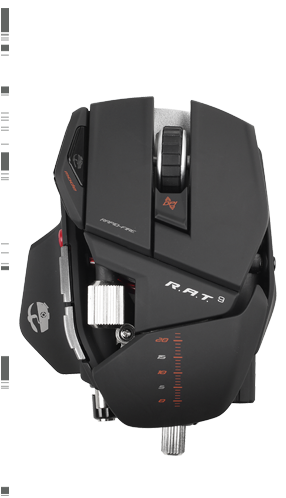 Cyborg RAT 9 Laser Gaming Mouse Mad Catz para PC y MAC RAT 9 6400 DPI