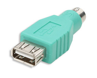 ADAPTADOR USB A PS2 MACHO VERDE