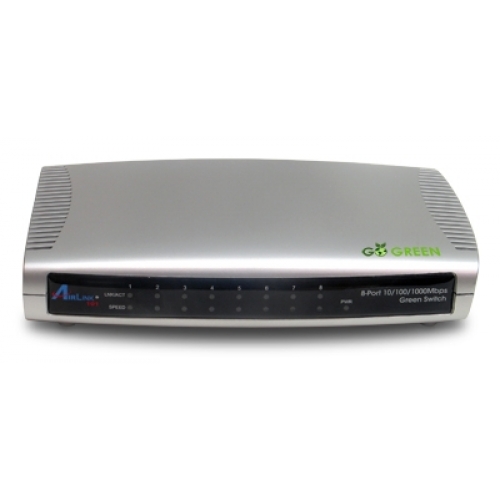 SWITCH AIRLINK AGSW801 8 Port 10/100/1000Mbps Green Switch