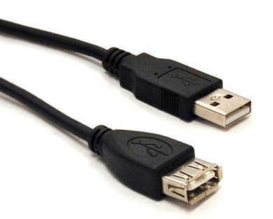 CABLE USB V2.0 EXTENSION  90 CMS NEGRO