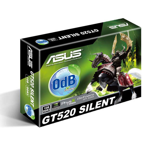 TARJETA DE VIDEO ASUS PCI-X ENGT520 SILENT/DI/1GD3(LP) DDR3 1GB, VGA/DVI/HDMI