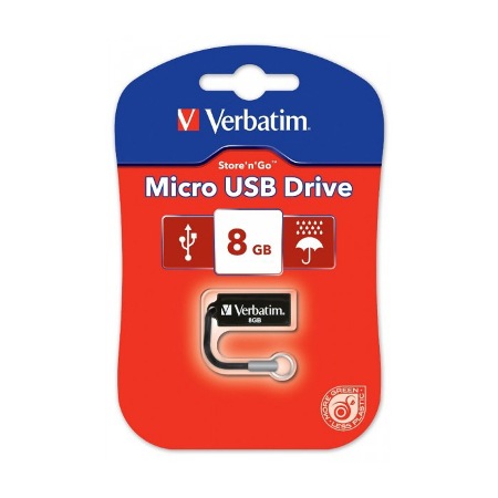 MEMORIA VERBATIM 8GB STORE N GO MICRO USB-NEGRA