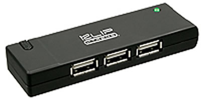 KlipX Black 4 Port portable USB Hub 2.0 (KUH-400B)