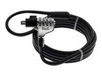 Klip Xtreme KSD-320 Security Cable Lock with Combination Lock - Bloqueo de cable de seguridad - acero inoxidable