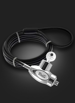 Klip Xtreme KSD-300 Security Cable Lock with Key - Bloqueo de cable de seguridad - acero