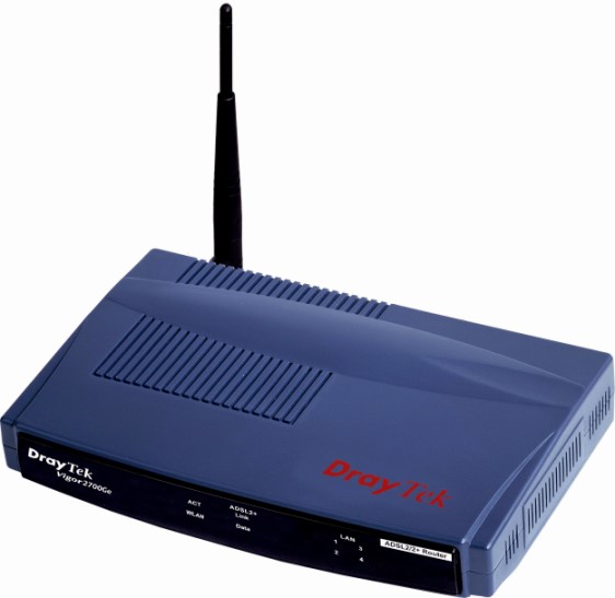 DRAYTEK VIGOR2700GE- RUTEADOR ADSL/ 4 PUERTOS LAN/WIRELESS/MODEM xDSL