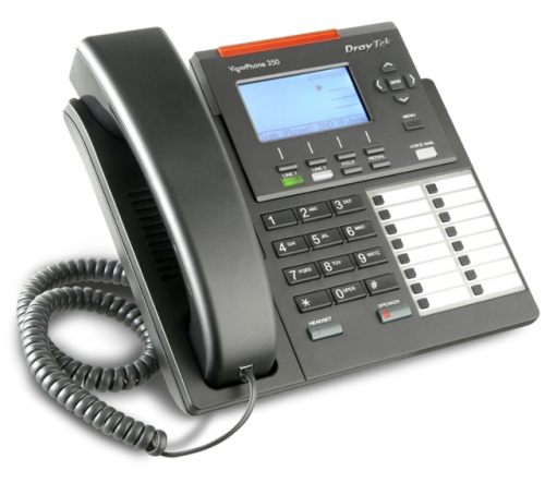 DRAYTEK VIGORPHONE350- TELEFONO MULTILINEA VOIP/ SOPORTA CODEC G722/ MULTI SIP/ POE