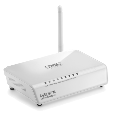 SMC SMCWBR14SN4- 2.4GHz 150Mbps Wireless Cable/ Broadband Router