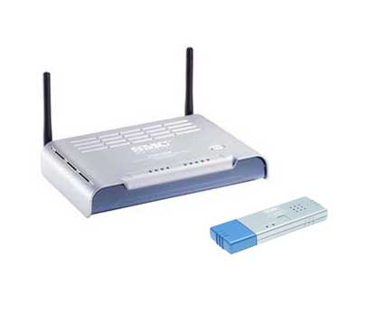 SMCWBR14SN2BUNDLE- Wireless Router + Tarjeta USB Draft 11N 30