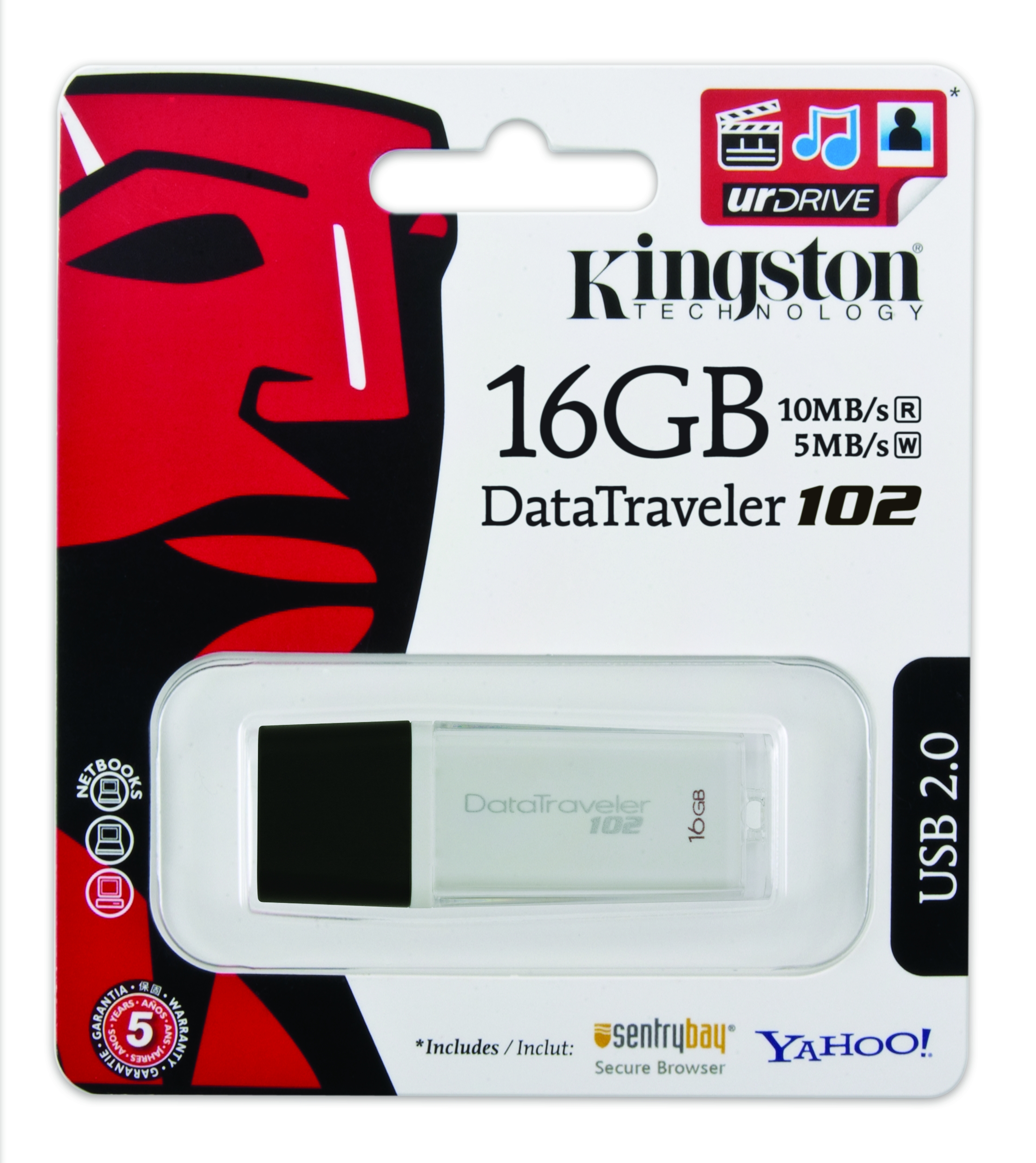 MEMORIA EXTERNA KINGSTON 16GB DT102 HI-SPEED