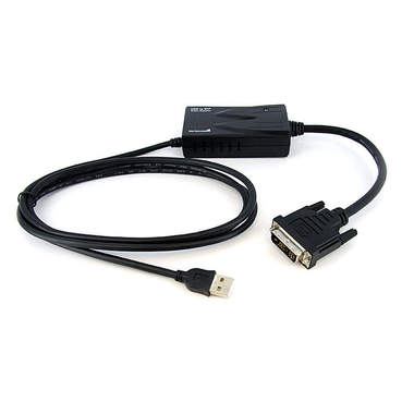 StarTech 6 pies USB externo DVI de la tarjeta gráfica Multi Monitor Cable - M / M USB2DVIMM6 interfaz de USB a DVI