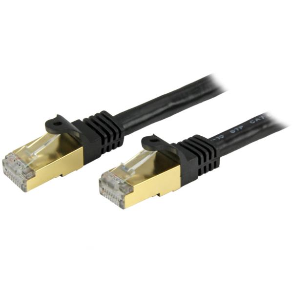 Cable de Red Ethernet Cat6a Blindado (STP) de 0.3m - Negro