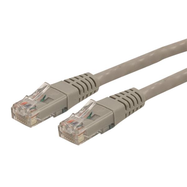 Cable de Red 3m Categoría Cat6 UTP RJ45 Gigabit Ethernet ETL - Patch Moldeado -  Gris