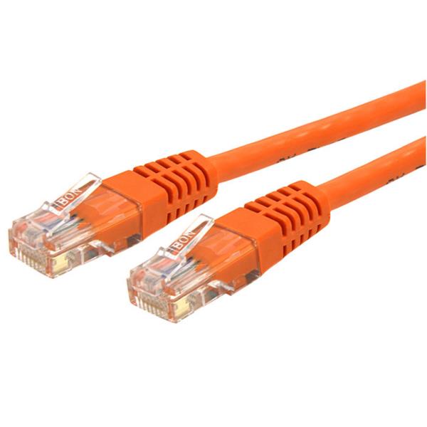 Cable de Red 4.5m Categoría Cat6 UTP RJ45 Gigabit Ethernet ETL - Patch Moldeado - Naranja