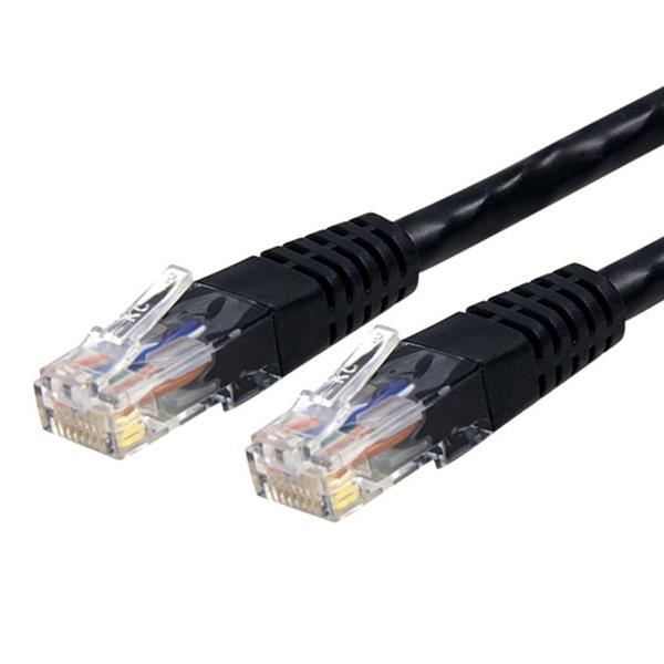 Cable de Red 91cm Categoría Cat6 UTP RJ45 Gigabit Ethernet ETL - Patch Moldeado - Negro