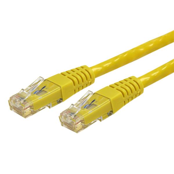 Cable de Red 91cm Categoría Cat6 UTP RJ45 Gigabit Ethernet ETL - Patch Moldeado - Amarillo