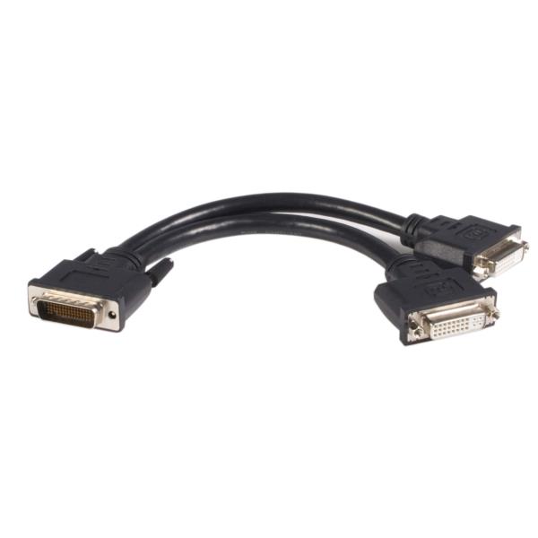 Cable de 0.2m LFH59 DMS-59 a doble DVI-D - DMS59 Macho - 2x DVI-D Hembra - Negro