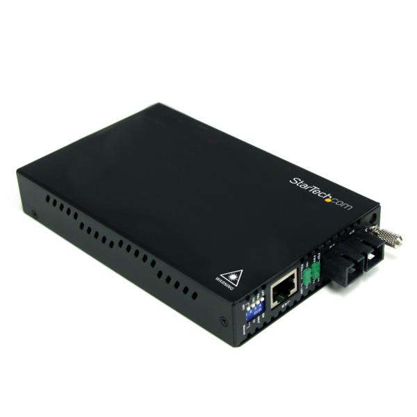 Convertidor de Medios Ethernet 10/100 Mbps  a Fibra Monomodo Conector SC - 30km