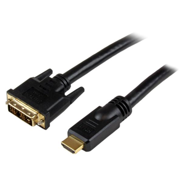 Cable Adaptador Video HDMI® a DVI-D de 15.2m Macho a Macho - Convertidor - Negro