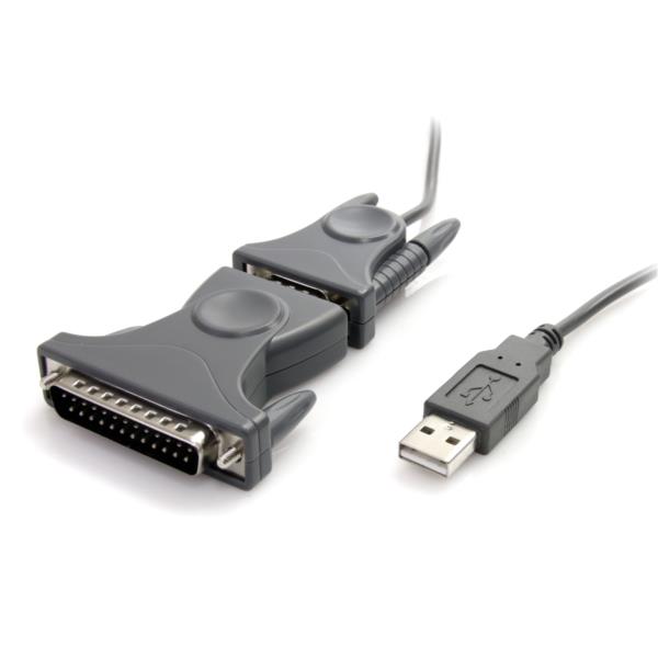 Cable Adaptador de 0.9m USB a Serial Serie DB9 DB25 RS232
