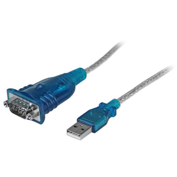 Cable Adaptador USB a Serie RS232 de 1 Puerto Serial DB9 - Macho a Macho