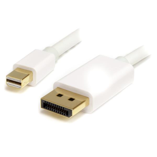 Cable Adaptador de 2m de Monitor Mini DisplayPort? 1.2 Macho a DP Macho - 4k Blanco