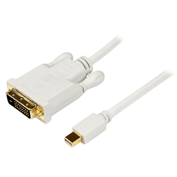 Cable de 3m Adaptador de Video Mini DisplayPort? a DVI-D - Convertidor Pasivo - 1920x1200 - Blanco