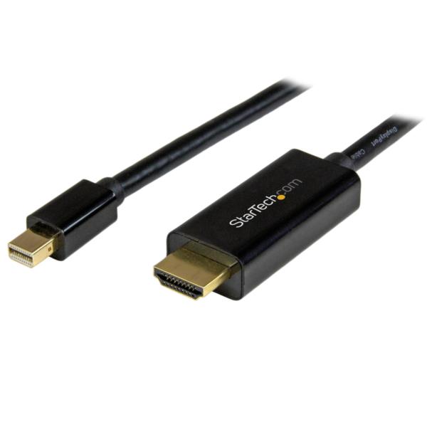 Cable Convertidor Mini DisplayPort a HDMI de 2m - Color Negro - Ultra HD 4K