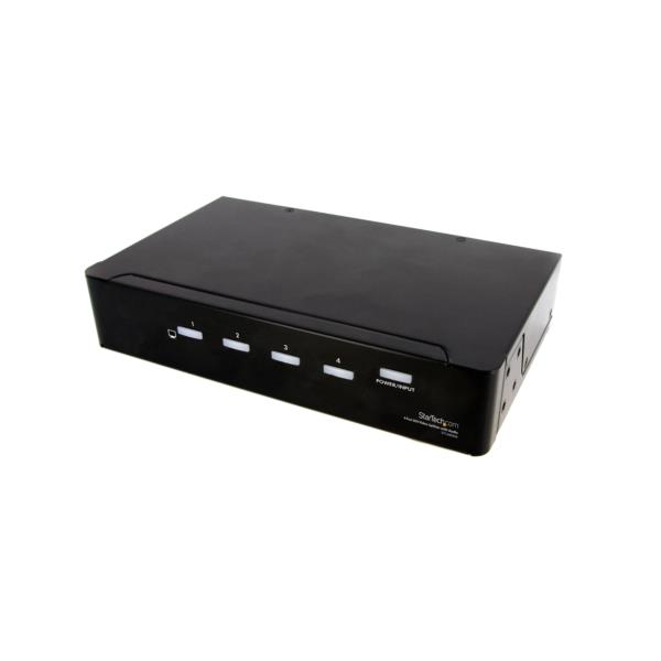 Duplicador Divisor de Video DVI y Audio de 4 puertos -Cable
