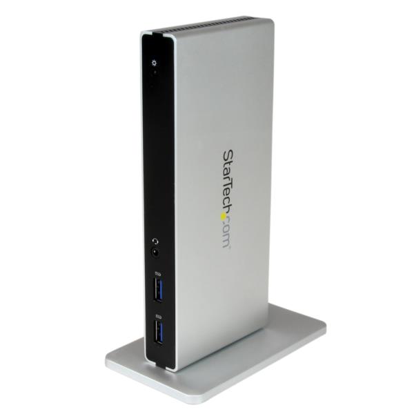 Replicador de Puertos Universal USB 3.0 para Laptop con DVI Doble y Ethernet Gigabit con Adaptadores HDMI® VGA