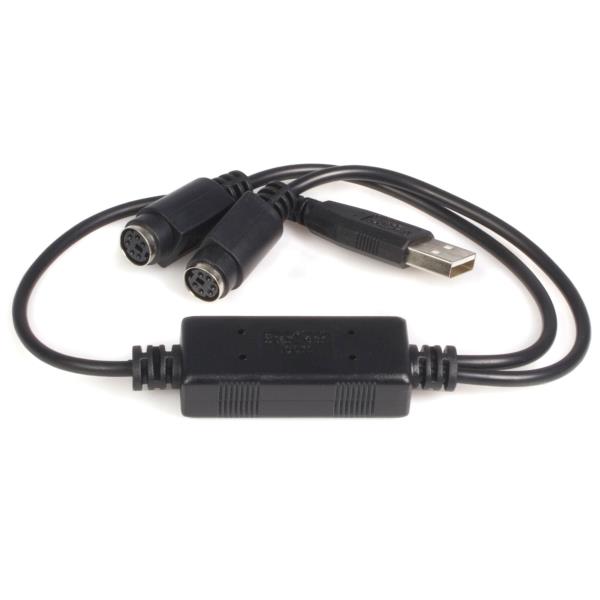 Cable Adaptador Convertidor Teclado Mouse PS/2 Mini DIN a USB - 2x PS/2 Hembra - 1x USB A Macho