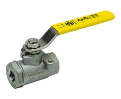1/2" Ball Valve 2000 Stainless Steel CF8M Threaded Ends with SS Locking Handle Apollo