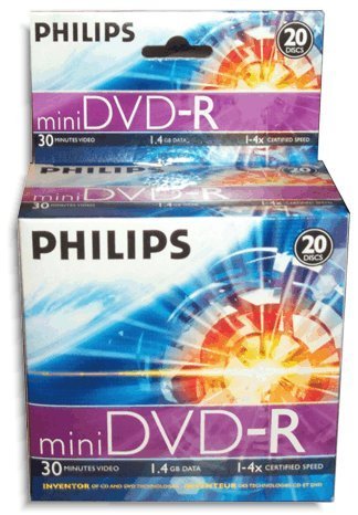Philips 4X 1.4GB Mini DVD-R (20 PIEZAS)