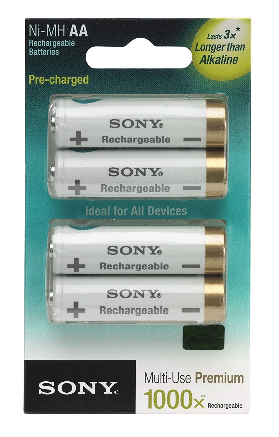 BATERIAS RECARGABLES AA PRECARGADAS CYCLE ENERGY 2000MAH DE SONY NHAAB4KN