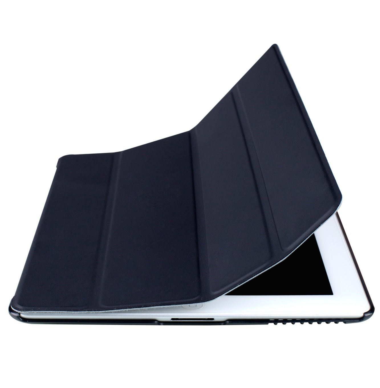iPad Case, JETech® Gold Slim-Fit Folio Smart Case Cover with Back Case for Apple the New iPad 4 & 3 (3rd and 4th Generation with Retina Display) / iPad 2 (Black)