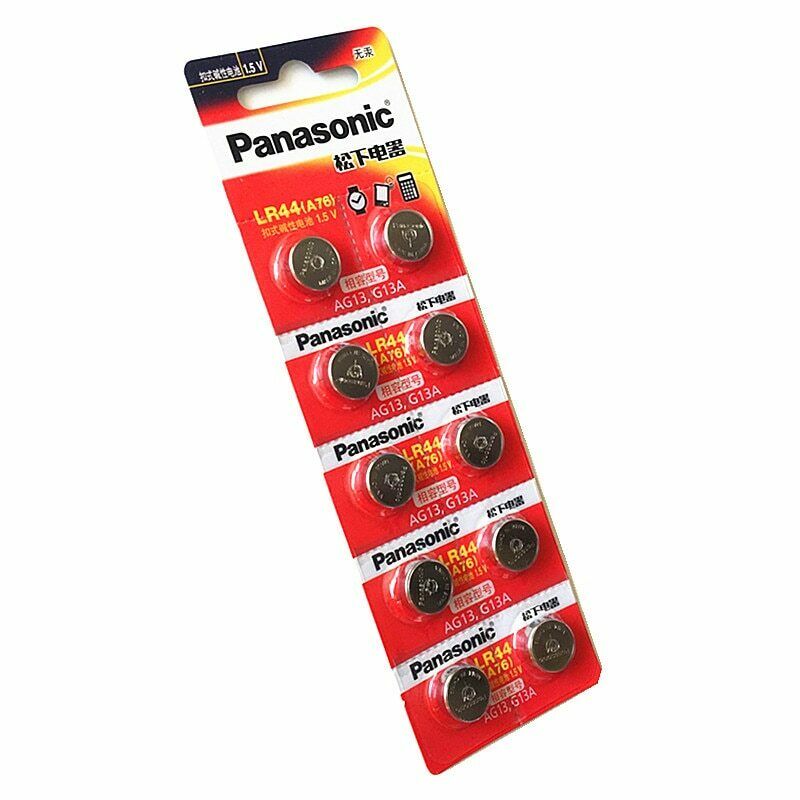 Panasonic 1.5V Button Cell Battery LR44 Lithium Coin 10 PZ