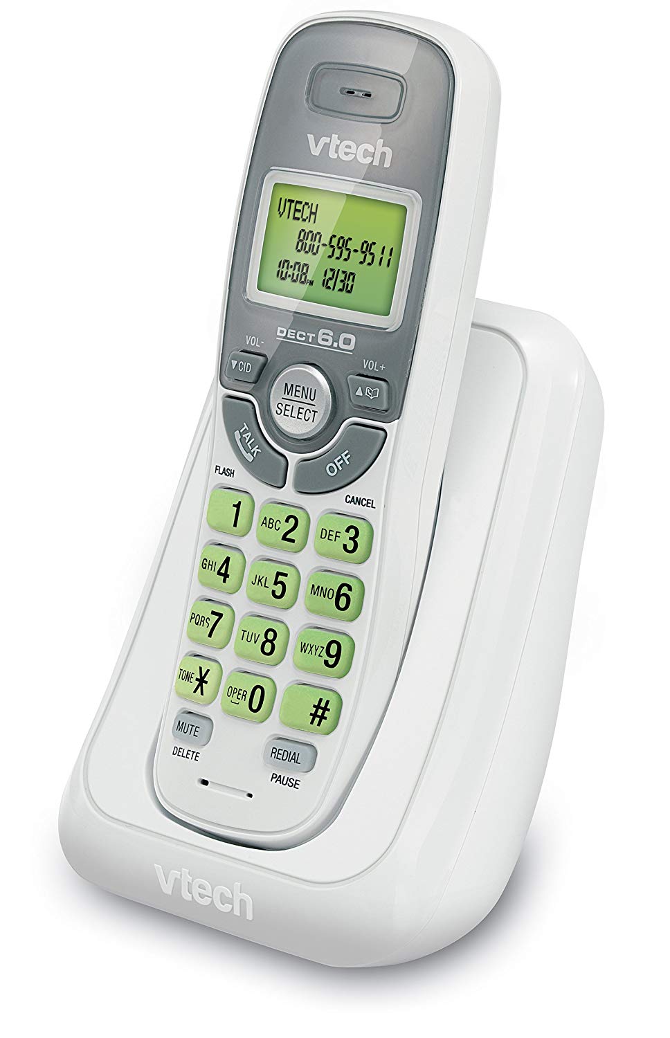 TELEFONO INALAMBRICO VTECH CS6114 DECT 6.0 CON IDENTIFICADOR DE LLAMADAS-LLAMADAS EN ESPERA-BLANCO CON GRIS CON 1 AURICULAR