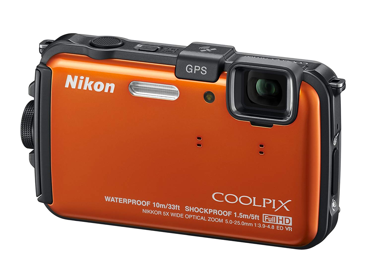 Nikon COOLPIX AW100 16 MP CMOS Cámara digital a prueba de agua con GPS y video Full HD 1080p