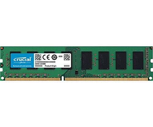 CRUCIAL 4GB SINGLE DDR3L 1600 MT/S (PC3L-12800) MEMORIA UDIMM SIN BUFER CT51264BD160B