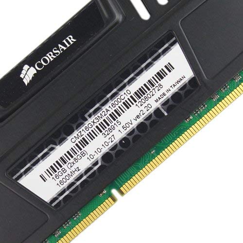 Corsair Vengeance memoria para computadora de escritorio, 16 GB (2 x 8 GB), DDR3, 1600 MHz, PC3 12800, Negro