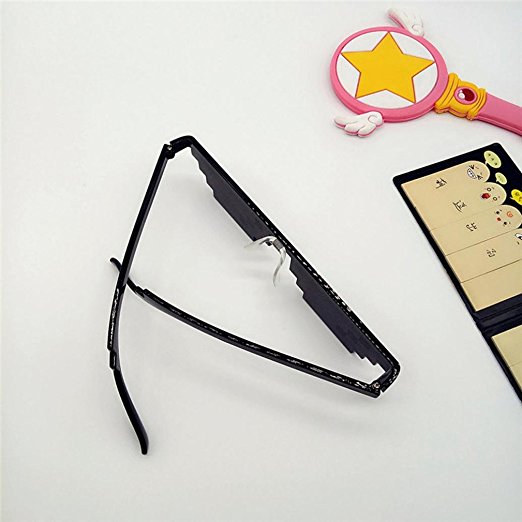 Novelty Unisex Sunglasses Toy, OULucicy Thug Life Glasses 8 Bit Pixel Deal With IT