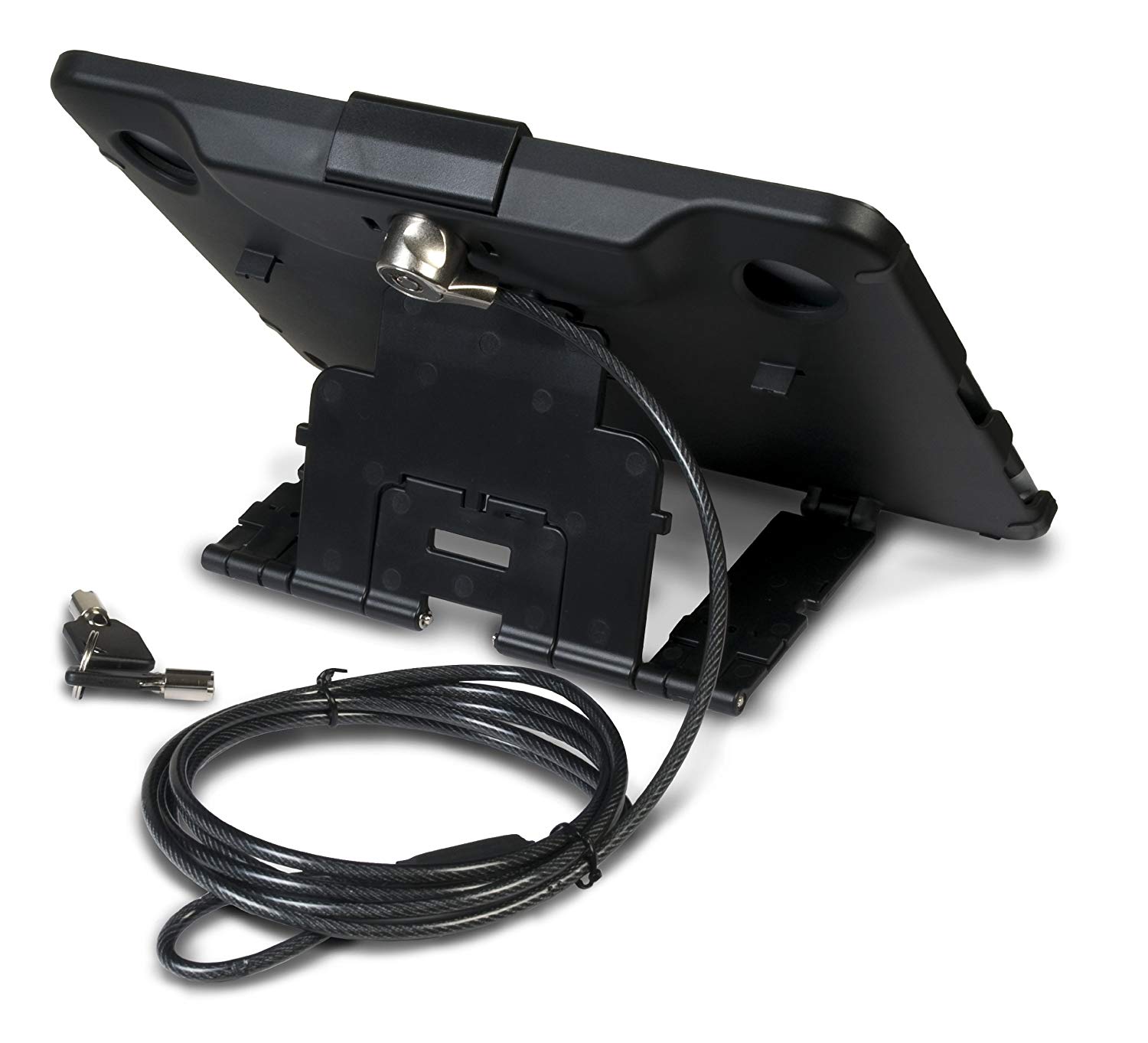 Estuche antirrobo PAD-ATC digital de CTA con soporte incorporado con inserto de espuma para iPads