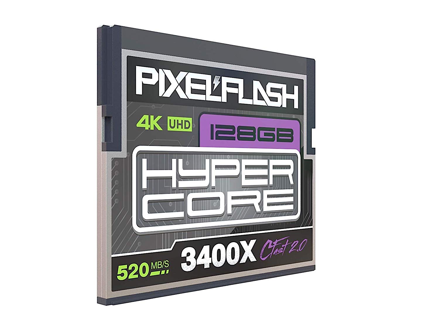 Tarjeta de memoria PixelFlash Cfast 2.0 de 128GB, versión estándar 3400X para Canon C300, XC10, XC15, Hasselblad, Blackmagic Cinema 4K, Phase One, Leica y más