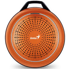 Genius Bocina Portátil, Bluetooth, Inalámbrico, 3W RMS, USB, Naranja Metálico