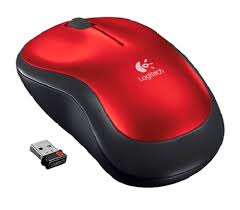 Mouse LOGITECH M185, Rojo, 3 botones, RF inalámbrico, áptico, 1000 DPI