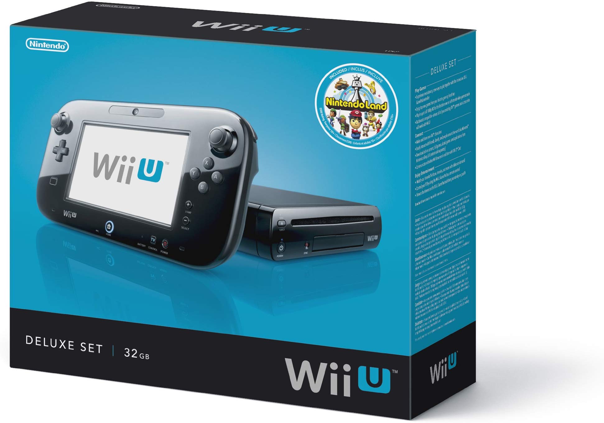 CONSOLA NINTENDO WII U -JUEGO DE LUJO NEGRO DE 32GB