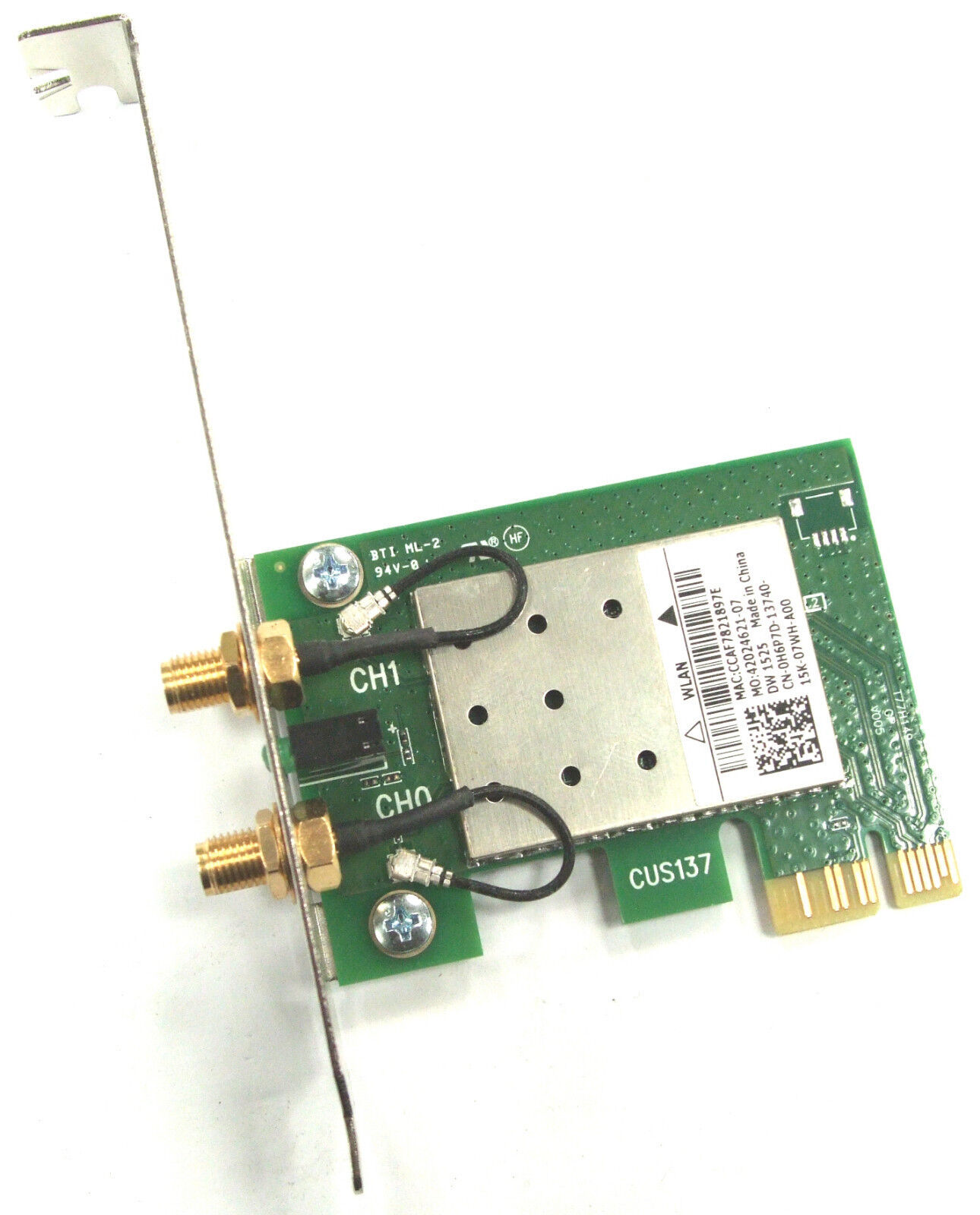 adaptador inalámbrico Dell PCI x1 Atheros AR5BDT92 0H6P7D H6P7D-