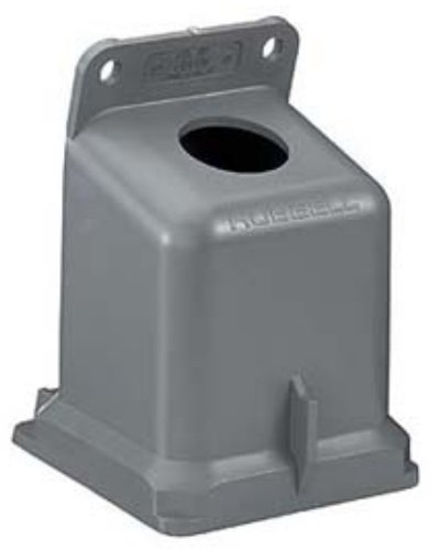 Hubbell sistemas de cableado N Twist-Lock safety-shroud  15 grados de ángulo caja de espalda, 1\" NPT Hub Gris