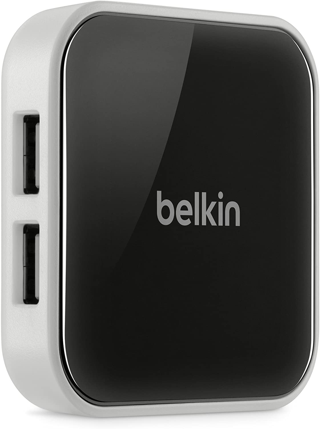 Belkin Ultra-Slim USB 2.0 Hub de computadora, Blanco y Negro
